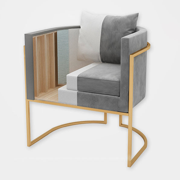 Glam Style Sintered Stone White Dining Room Set with Round Table Formal Dining Table Furniture