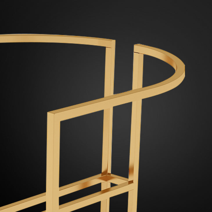 Glam Style Sintered Stone White Dining Room Set with Round Table Formal Dining Table Furniture