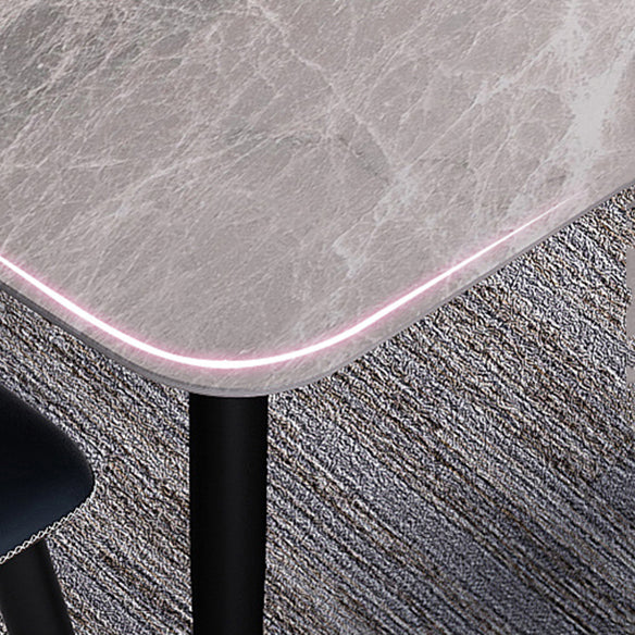 Modern Style Dining Room Set with Sintered Stone Dining Table and Upholstery Chairs