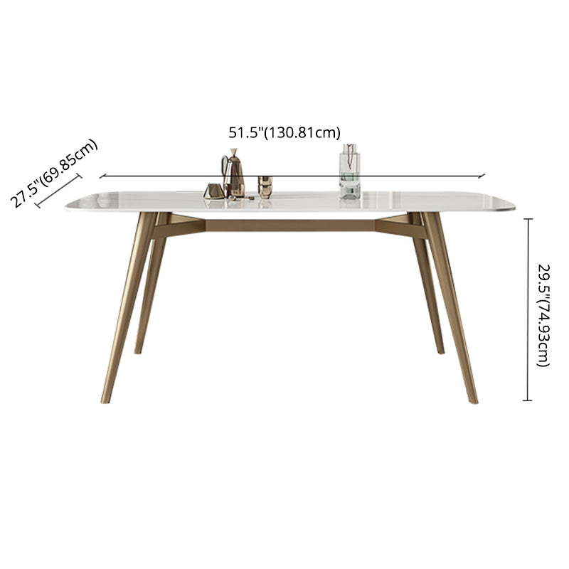 Contemporary Table Dining Set with Sintered Stone Table and Upholstered Chairs