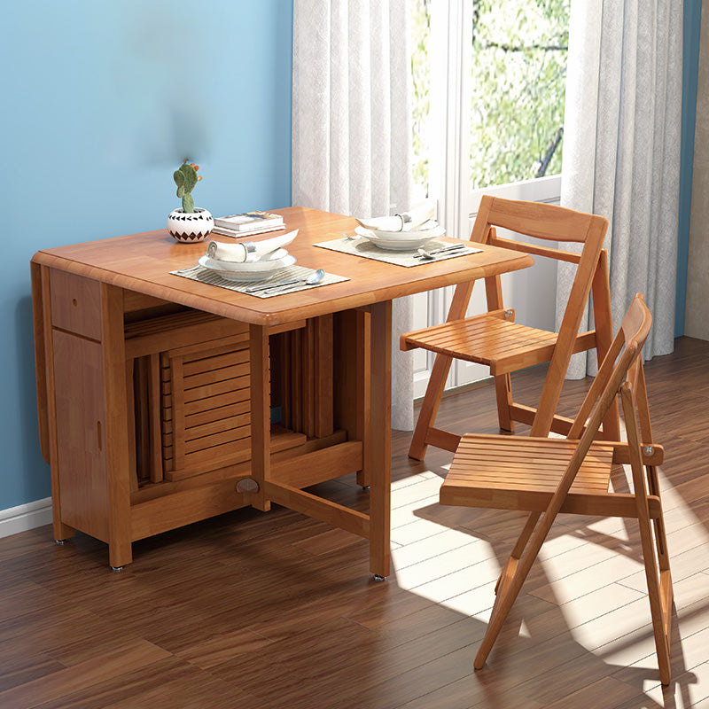 Modern Standard Height Solid Wood Dining Table Rectangle Dining Room Set For Home Use