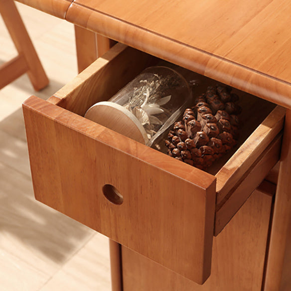 Modern Standard Height Solid Wood Dining Table Rectangle Dining Room Set For Home Use