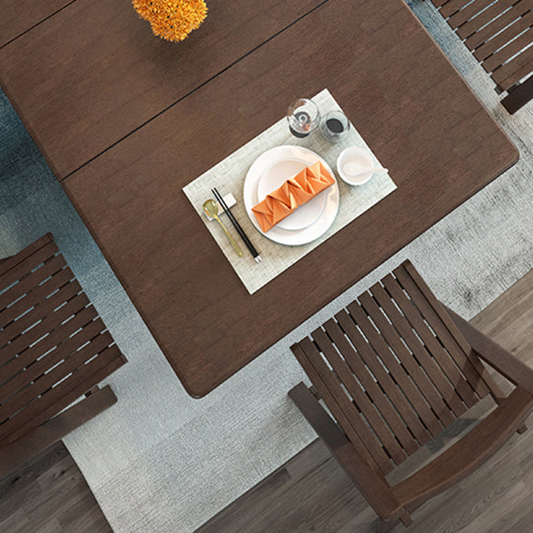 Standard Solid Wood Dining Set with Black Wood Space-Saving Design Legs for Dining Furniture