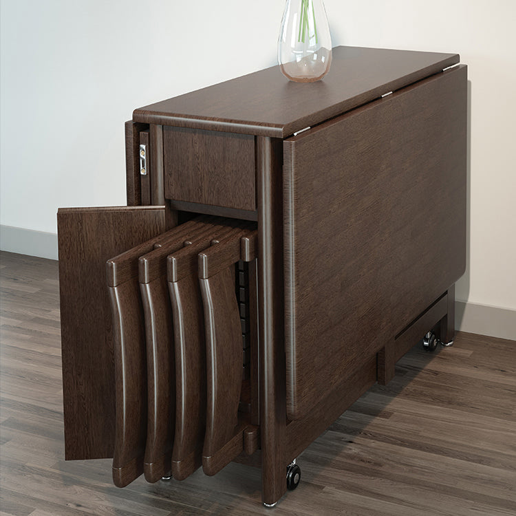 Standard Solid Wood Dining Set with Black Wood Space-Saving Design Legs for Dining Furniture