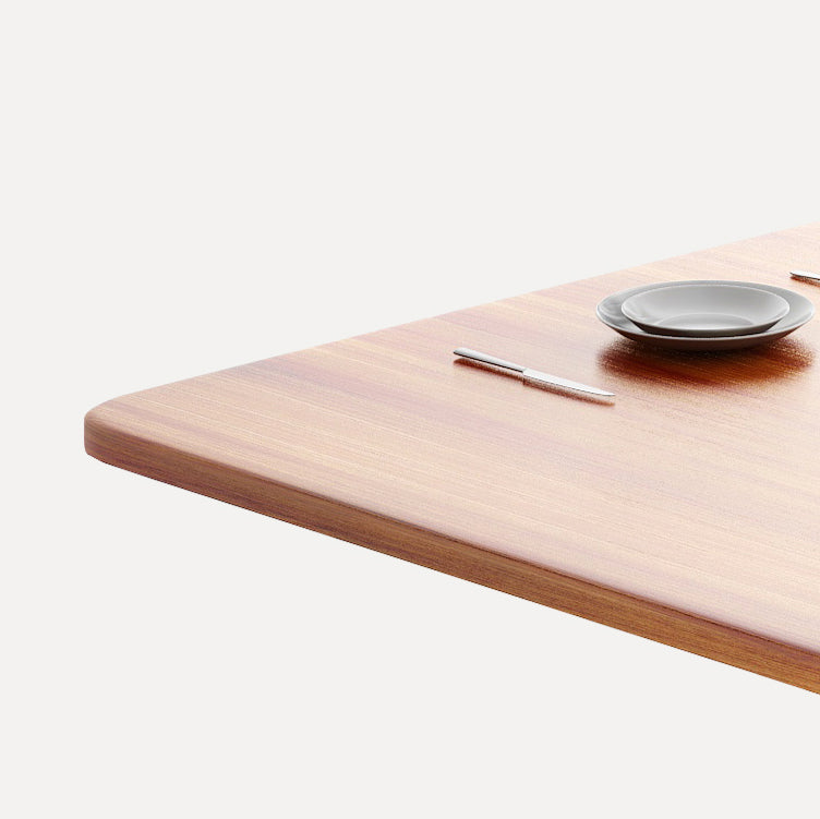 Modern Style Kitchen Dining Set Wood Top Dining Furniture Set with Double Pedestal Base