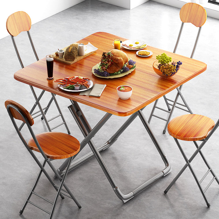 Modern Style Kitchen Dining Set Wood Top Dining Furniture Set with Double Pedestal Base