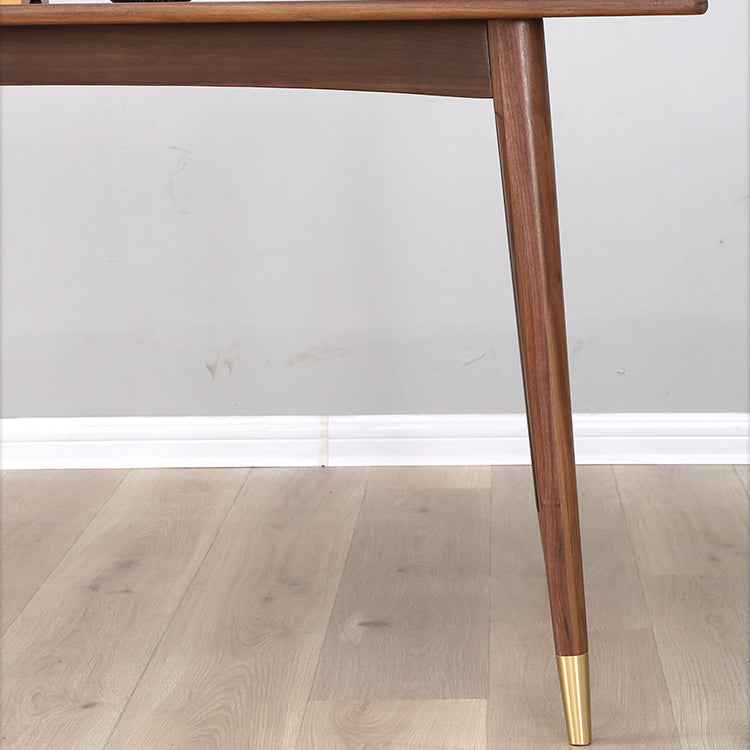 Traditional Style Solid Wood Dining Set with Rectangle Shape Table and 4 Legs Base for Home Use