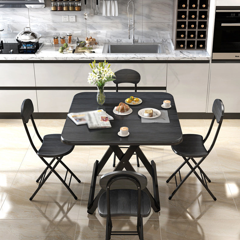 Modern Wooden Dining Room Set with Square Table Kitchen Dining Table Furniture
