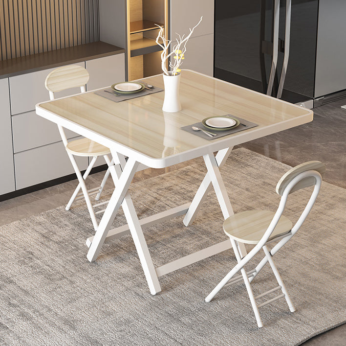 Modern Style Solid Wood Dining Set with Double Pedestal Base Dinette Set for Home