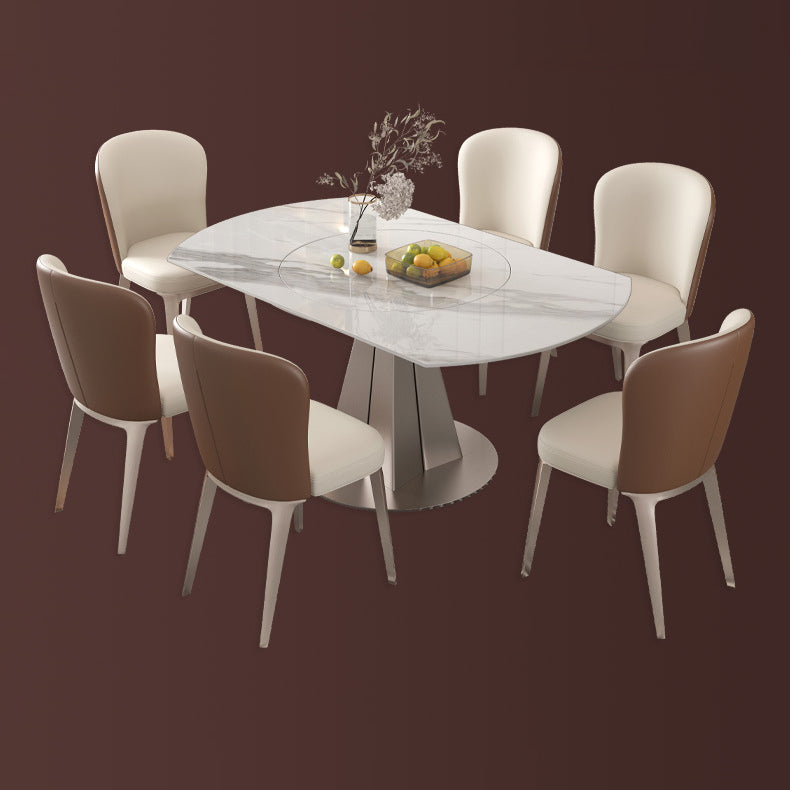 Modern Round Sintered Stone Dining Room Set Space-Saving Design Dining Table Furniture