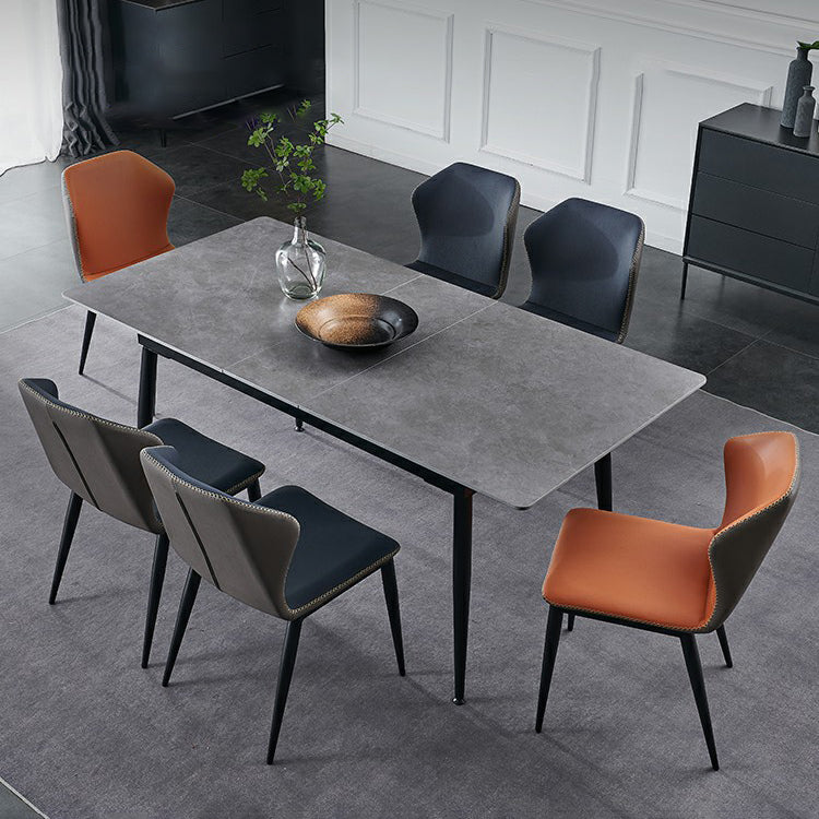Kitchen Modern Sintered Stone Top Dinette Set with Removable Leaf Dining Room Furniture