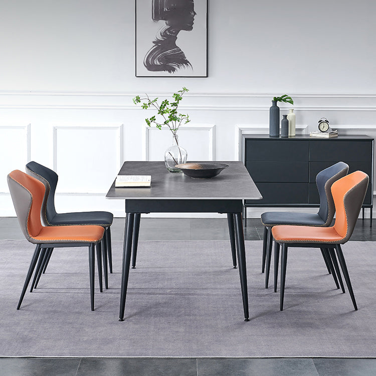 Kitchen Modern Sintered Stone Top Dinette Set with Removable Leaf Dining Room Furniture