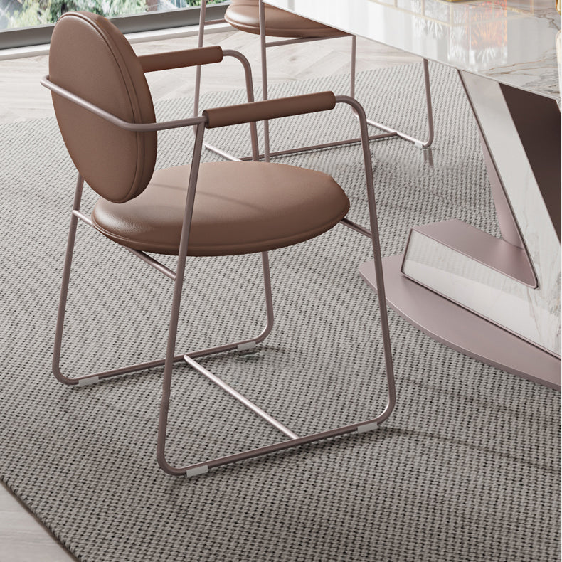 Dining Room Set Modern Sintered Stone Table with Pedestal Base Rectangle Dining Set for Restaurant