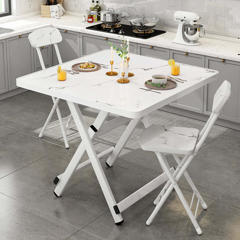 Foldable Solid Wood Dining Room Set of with Double Pedestal Base Dining Room Furniture for Home Use