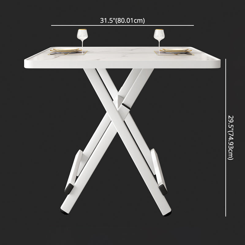 Foldable Solid Wood Dining Room Set of with Double Pedestal Base Dining Room Furniture for Home Use