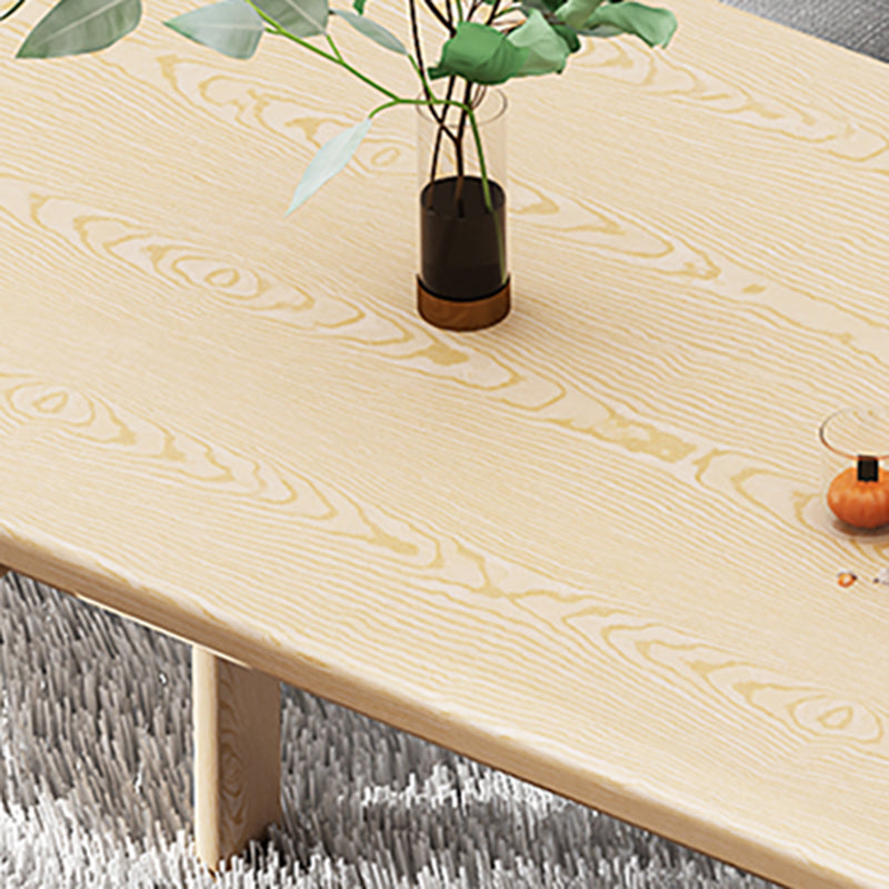 Modern Wood Top Rectangle Shape Dining Furniture 4 Wood Legs Table for Dining Room Furniture
