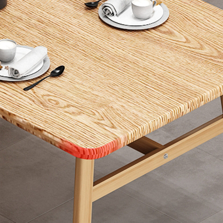 Modern Wood Rectangle Shape Dining Furniture 4 Wood Legs Table Formal for Dining Room Furniture