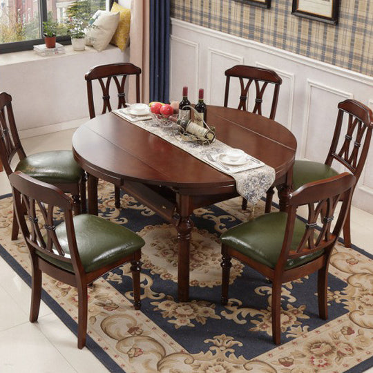 Traditional Solid Wood Dining Room Set with Rectangle Table Dining Table Furniture