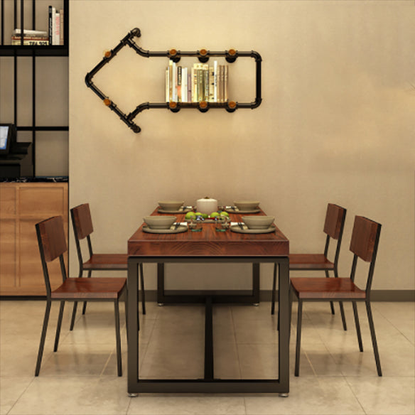 Traditional Style Solid Wood Dining Set with Traditional Height Table and Trestle Base