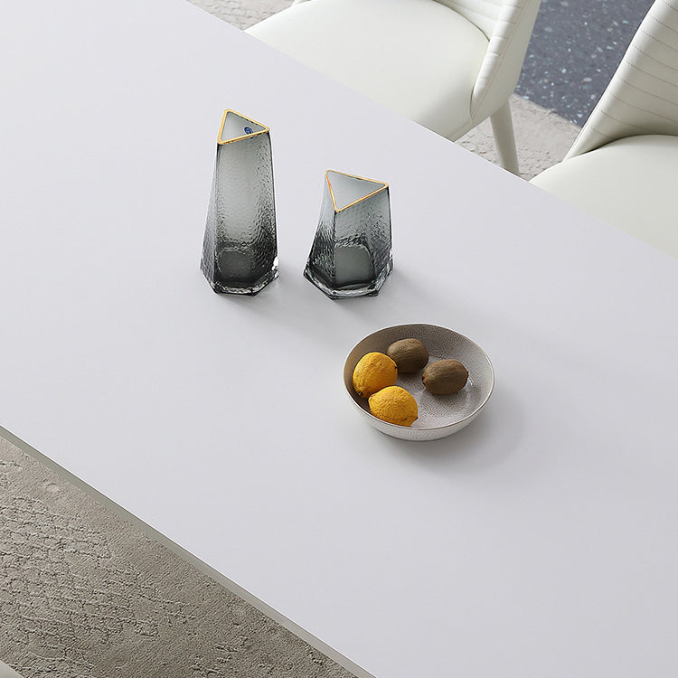 Dining Set Contemporary with Sintered Stone Dining Table and Upholstered Chairs