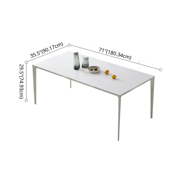 Dining Set Contemporary with Sintered Stone Dining Table and Upholstered Chairs