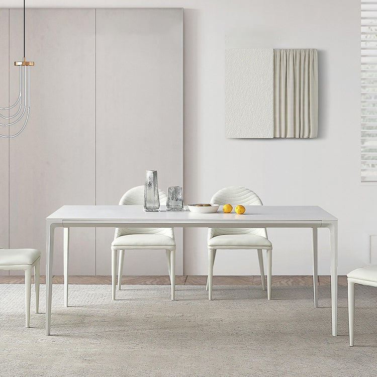 Dining Set Contemporary with Sintered Stone Dining Table and Upholstered Chairs