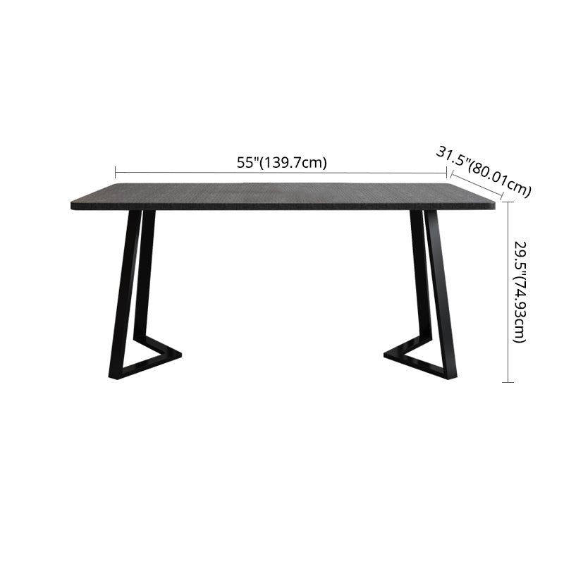 Modern Style Traditional Height Dining Set with Rectangle Shape Table and Double Pedestal Base