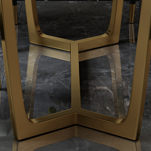 Modern Rectangle Shape Standard Dining Set Sintered Stone White Dining Set for Kitchen