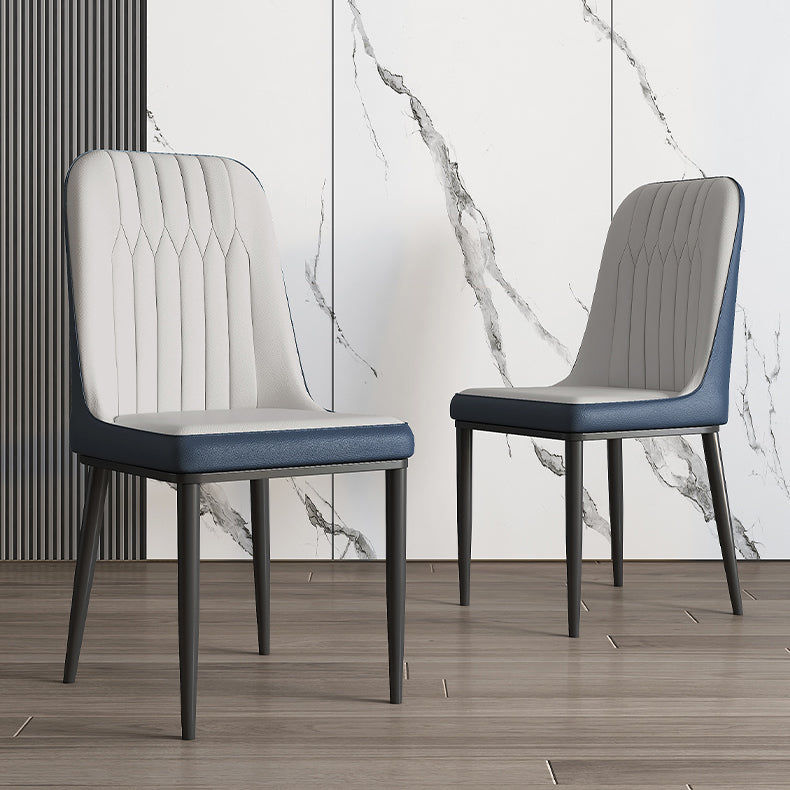 Minimalist White Standard Dining Set Sintered Stone Rectangle Dining Set with 4 Legs Base