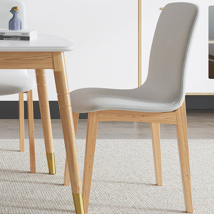 Modern Sintered Stone Top Standard Dining Set Rectangle White Dining Set for Kitchen