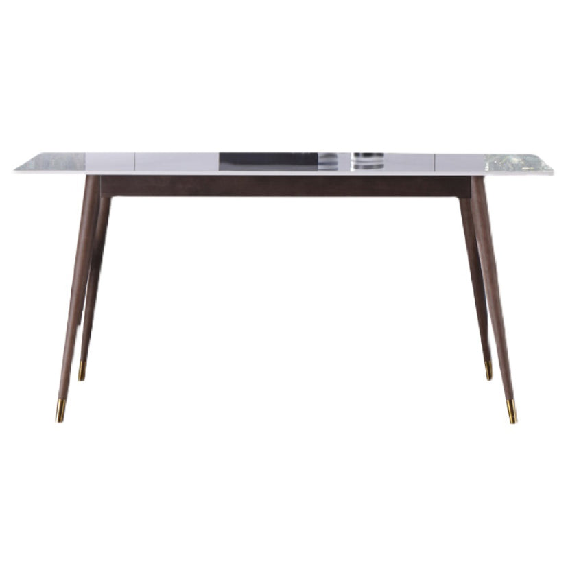 Minimalist Traditional Height Sintered Stone Dining Table Rectangle Dining Set For Home