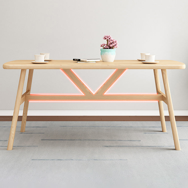 Modern Kitchen Wooden Top Furniture of Standard Height Formal Dining Room Table Set