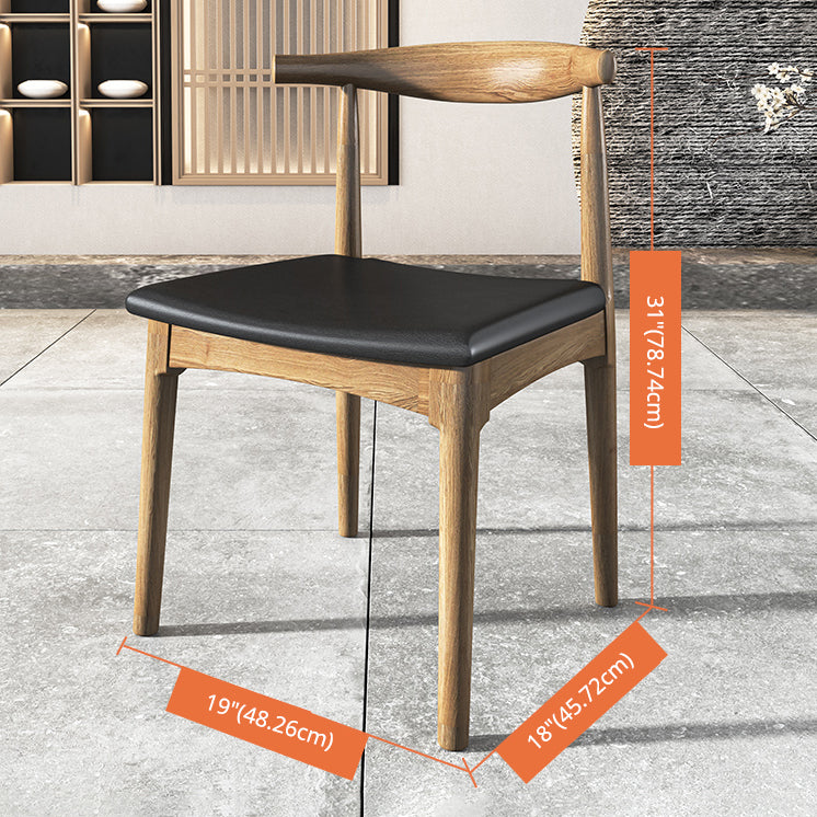 Standard Solid Wood Top Dining Set with 2 Black Metallic Legs for Dining Room Furniture