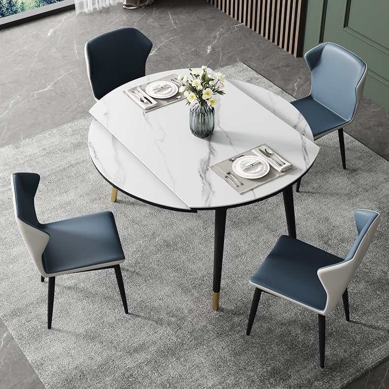 Kitchen Modern Sintered Stone Dining Table of Traditional Height with Collapsible Dining Room Sets