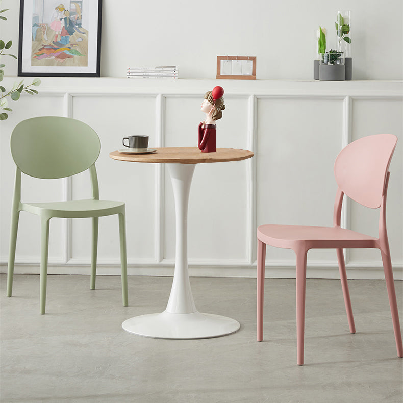 Plastic nordique Open Danding Dining Claid 33 "H CHAISE DE DINSAGE ACRYLIQUE POUR RETRUSSION