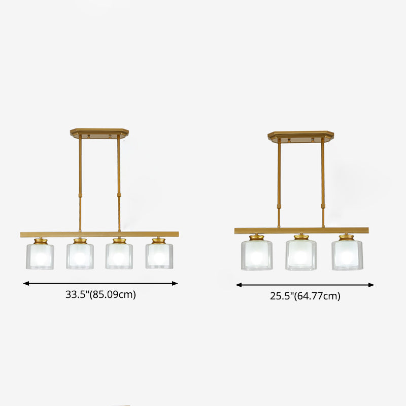 4 Éclairage pendentif à cylindre léger