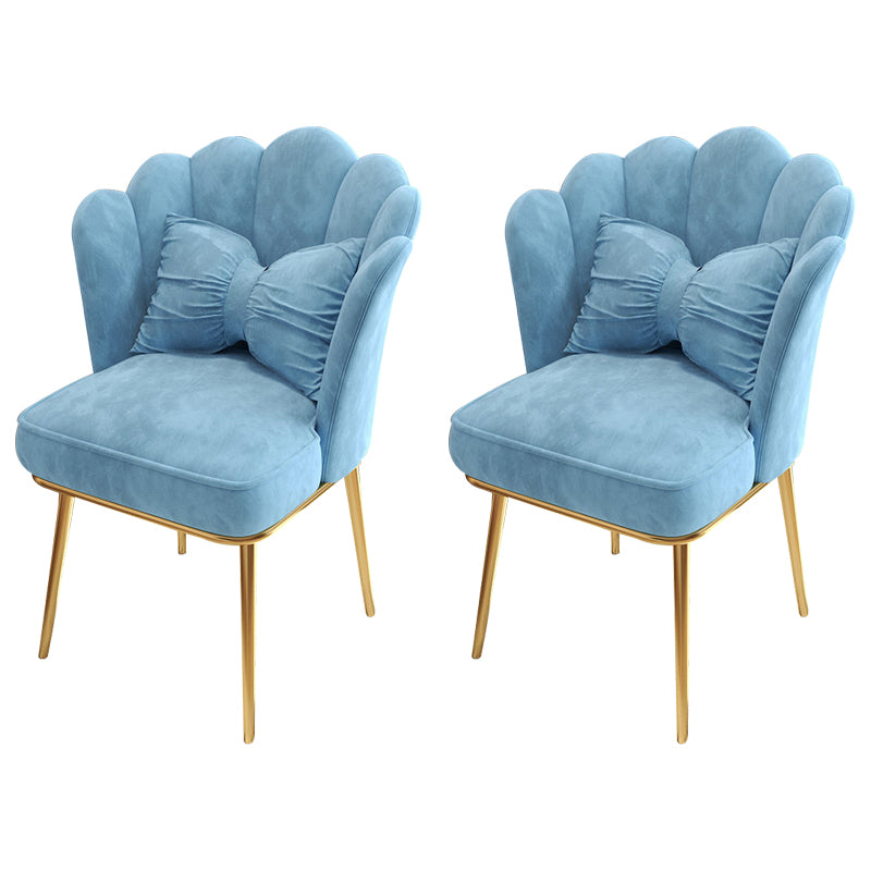 Chaise de salle à manger Glam, chaise à dossier solide de 21 po de large avec 4 pieds en métal pour la maison