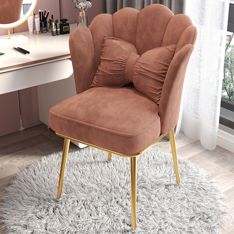 Chaise de salle à manger Glam, chaise à dossier solide de 21 po de large avec 4 pieds en métal pour la maison