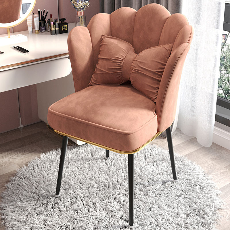 Chaise de salle à manger Glam, chaise à dossier solide de 21 po de large avec 4 pieds en métal pour la maison