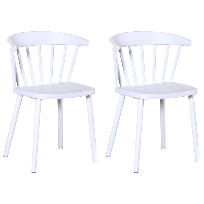 Contemporary Style Windsor Back Side Chair Plastic Dining Chair for Home