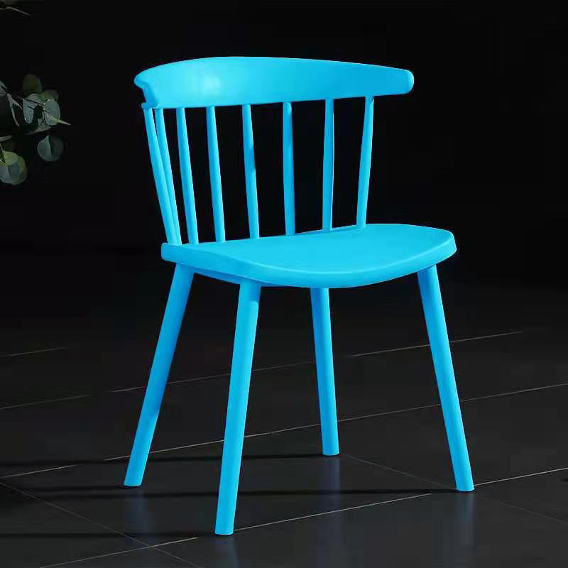 Contemporary Style Windsor Back Side Chair Plastic Dining Chair for Home