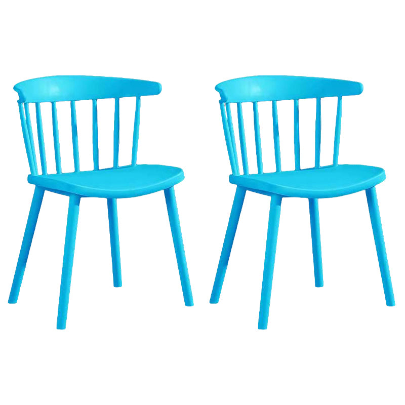 Contemporary Style Windsor Back Side Chair Plastic Dining Chair for Home