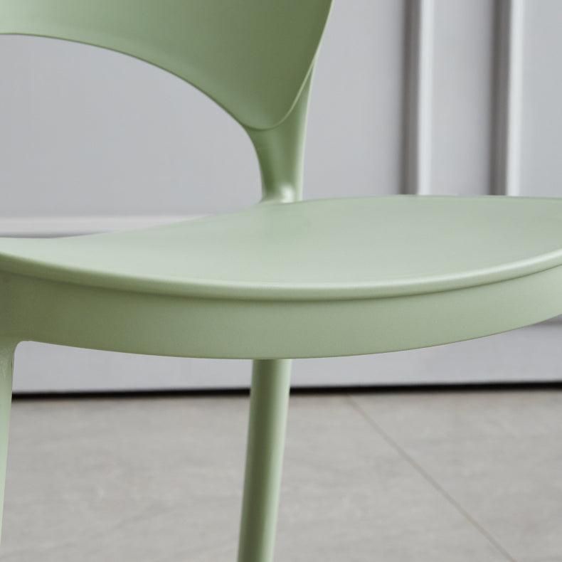 Home Nordic Stackable Side Chair Open Back Plastic Kitchen Dining Room Chair