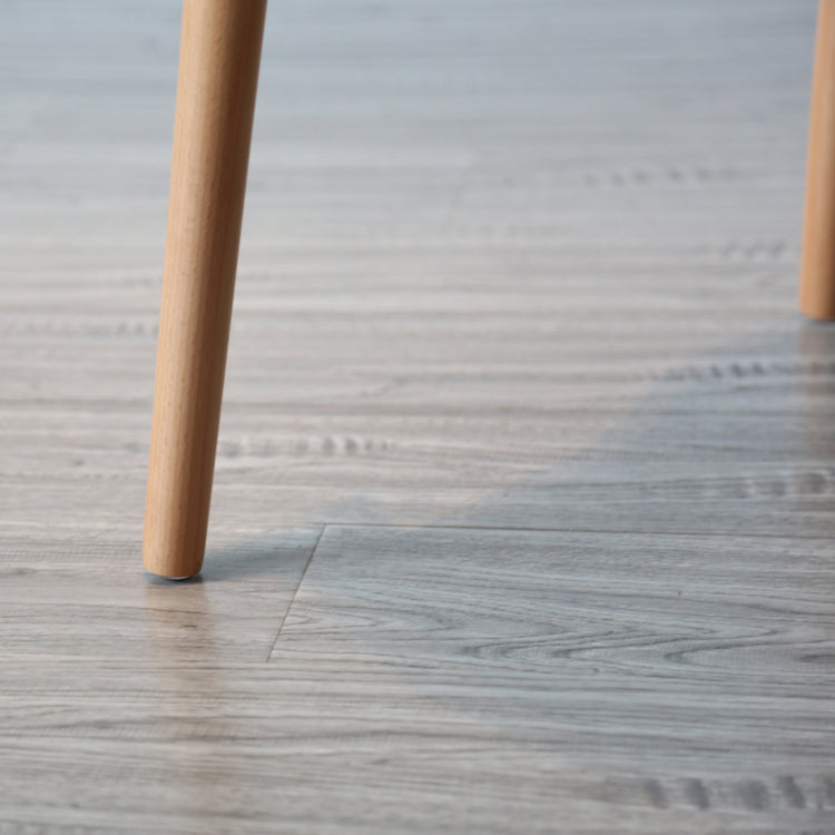 Chaise de salle à manger de style nordique, chaise latérale à dossier ouvert avec pieds en bois massif
