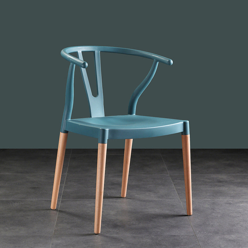 Minimalist Solid Wood Kitchen Dining Arm Chair Bone Fork Dining Arm Chair