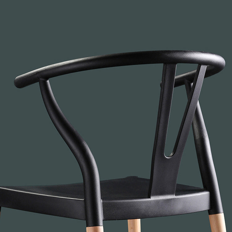 Minimalist Solid Wood Kitchen Dining Arm Chair Bone Fork Dining Arm Chair