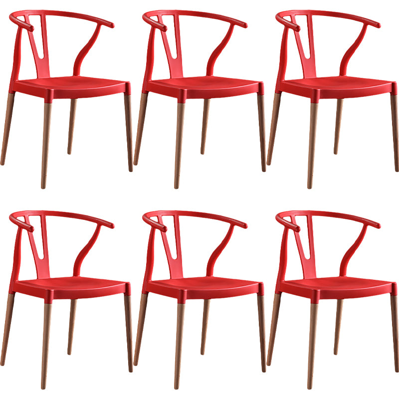 Minimalist Solid Wood Kitchen Dining Arm Chair Bone Fork Dining Arm Chair