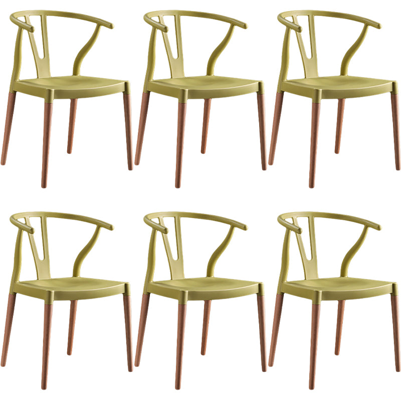 Minimalist Solid Wood Kitchen Dining Arm Chair Bone Fork Dining Arm Chair