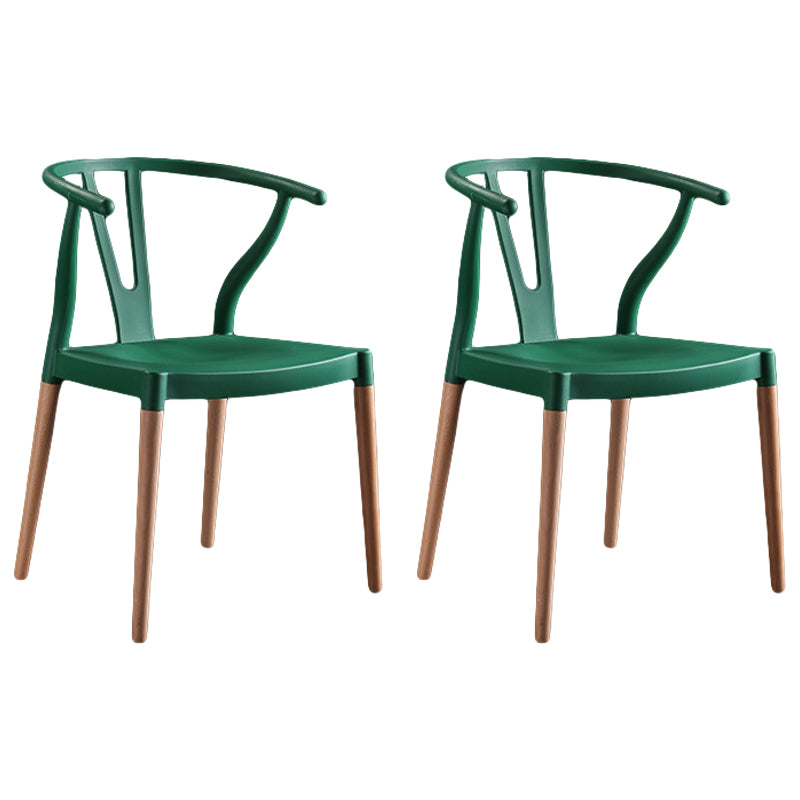 Minimalist Solid Wood Kitchen Dining Arm Chair Bone Fork Dining Arm Chair