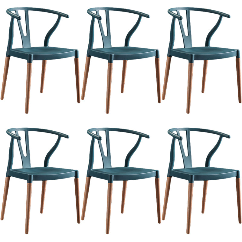 Minimalist Solid Wood Kitchen Dining Arm Chair Bone Fork Dining Arm Chair